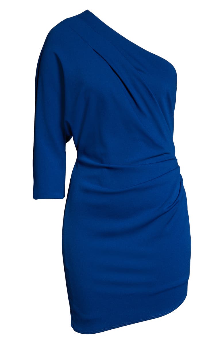 Katie May Kaite May One-Shoulder Ruched Minidress, Alternate, color, Ocean