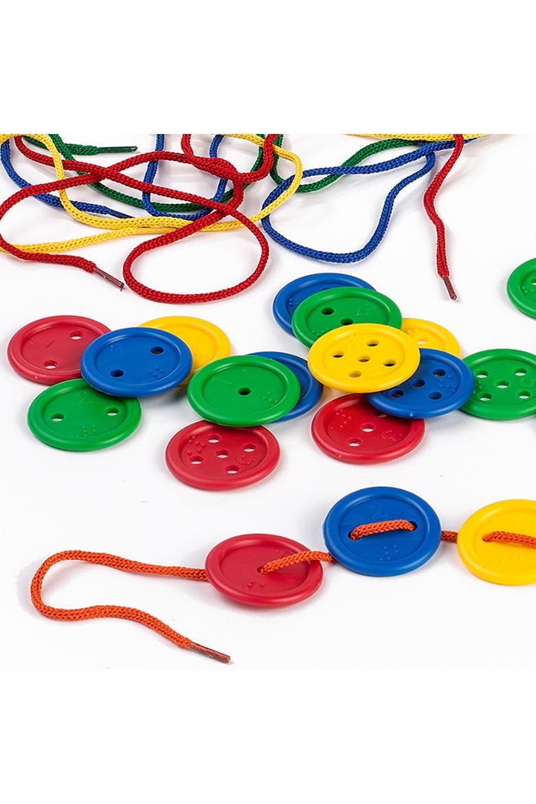 Lacing Buttons, Alternate, color, Red Multi