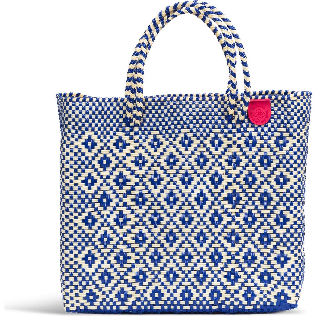 Tin Marin Mixte Large Woven Resort Crossbody Bag In Blue