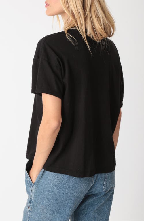 Electric & Rose Chase V-neck Cotton T-shirt In Black