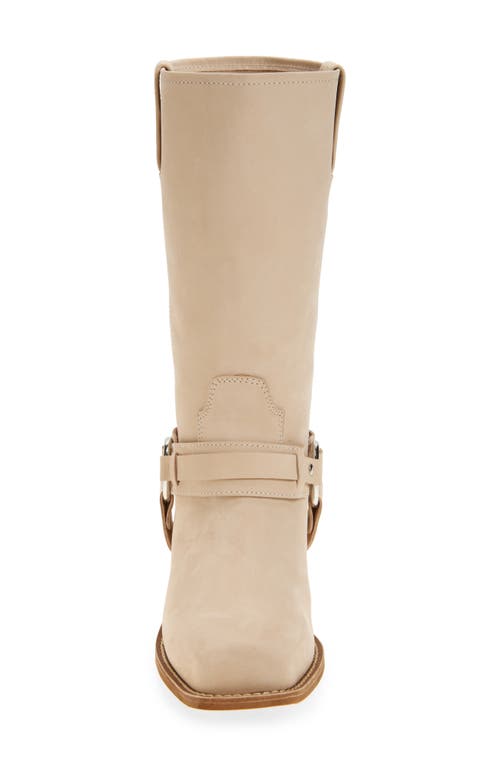 Jeffrey Campbell Waylon Western Boot In Ivory Nubuck
