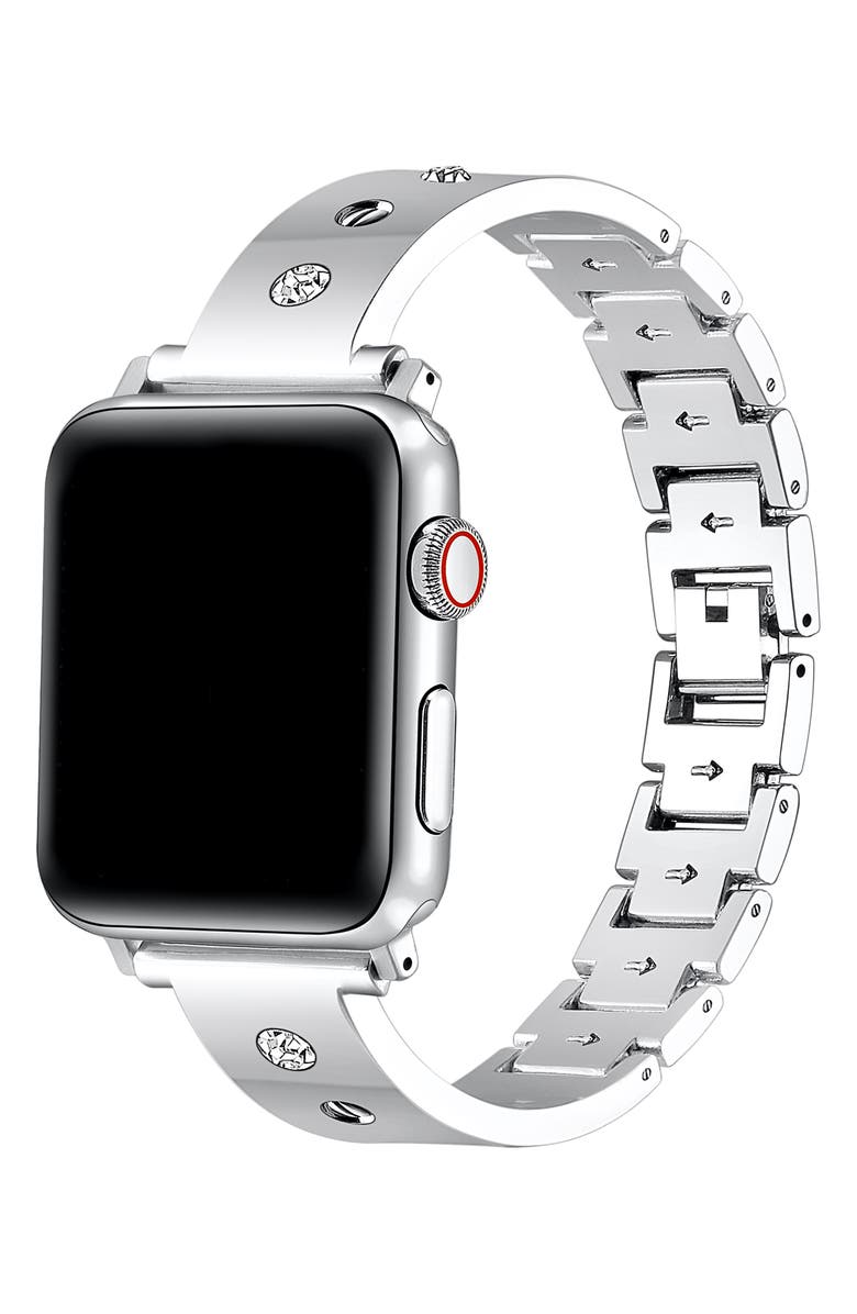Posh Tech Cambell Stainless Steel Apple Watch<sup>®</sup> Watchband, Alternate, color, Silver