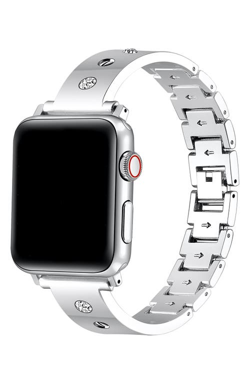 Posh Tech Cambell Stainless Steel Apple Watch® Watchband In Silver