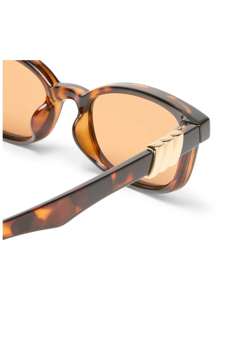 Confidential 51mm Rectangular Sunglasses, Alternate, color, DARK TORT/ AMBER TINT