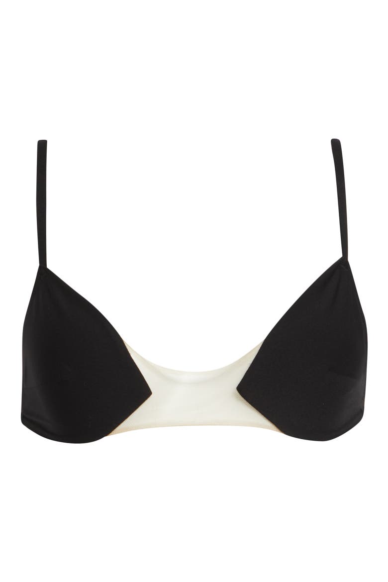 Intimo Bikini Top, Alternate, color, BLACK / NATURAL