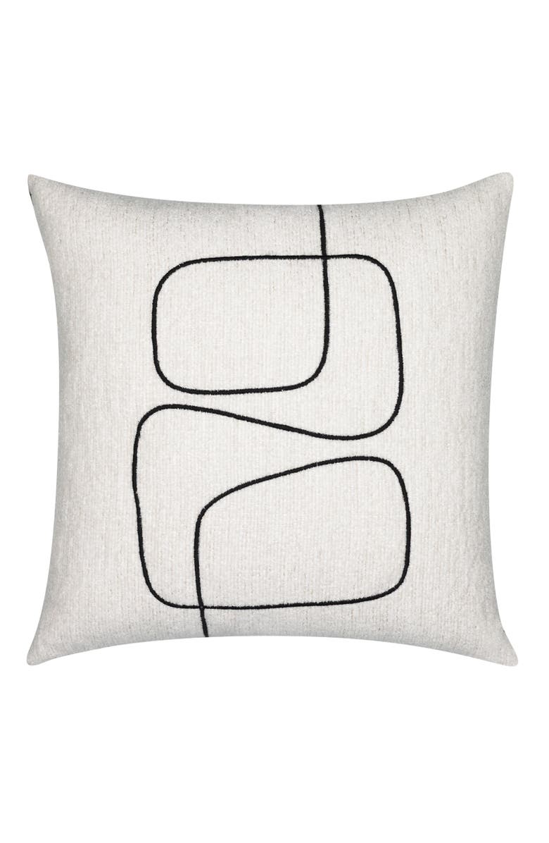 Elaine Smith Linear Luxe Indoor & Outdoor Woven Accent Pillow, Main, color, Ebony