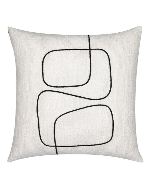 Elaine Smith Linear Luxe Indoor & Outdoor Woven Accent Pillow In White