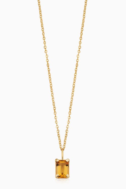 Oradina 14k Gold Date Me Birthstone Pendant Necklace In Citrine - November