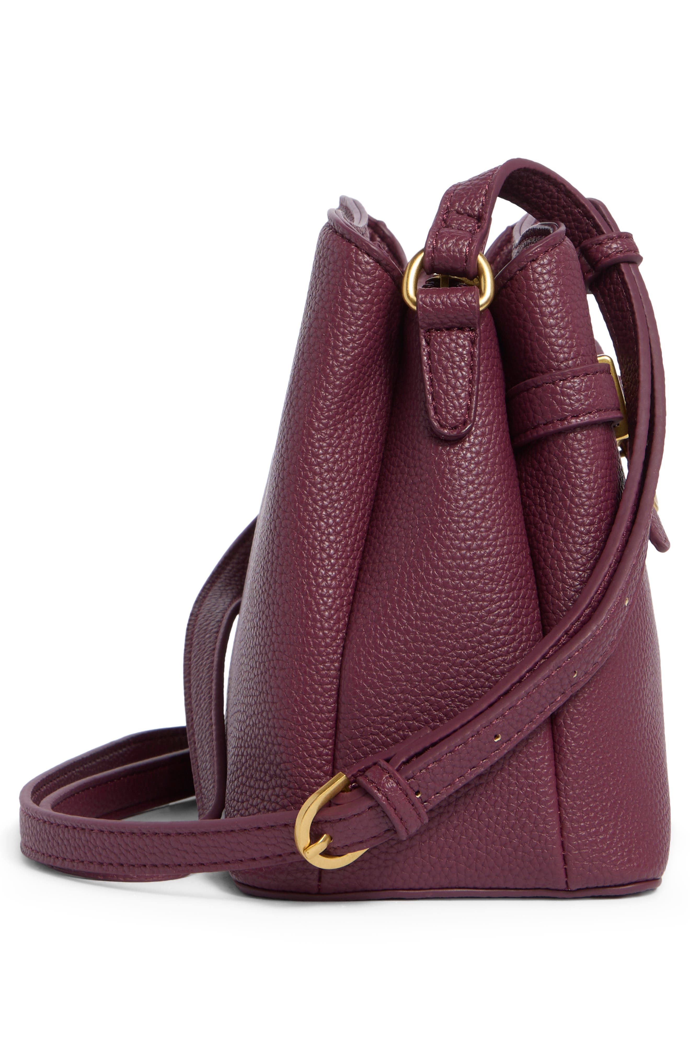 Holden Faux Leather Crossbody Bag, Alternate, color, SANGRIA