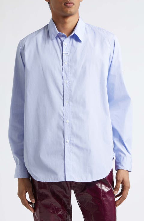 Classic Logo Stripe Button-Up Shirt
