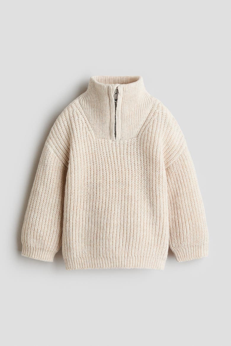 Half-zip Sweater, Main, color, Light beige