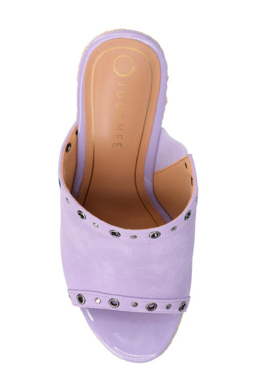 Journee Collection Yari Platform Wedge Espadrille Sandal In Lilac