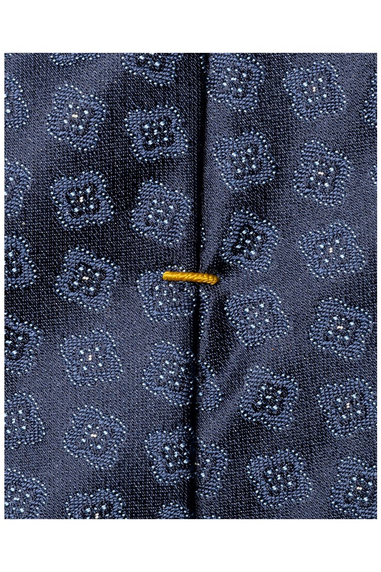Navy Medallion Silk Tie, Alternate, color, NAVY