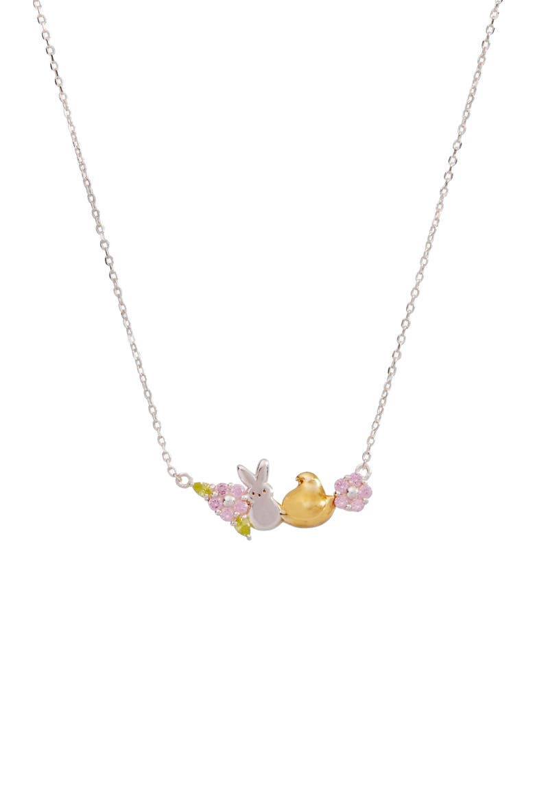 Peeps® Precious Peepsake Necklace, Main, color, Two tone