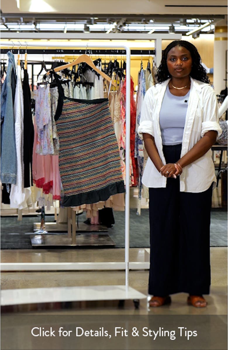 Verdant Breeze Acid Ruffle One-Shoulder Cover-Up Minidress, sales video thumbnail