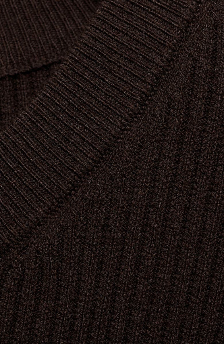 MANGO Rib Sweater, Alternate, color, Chocolate