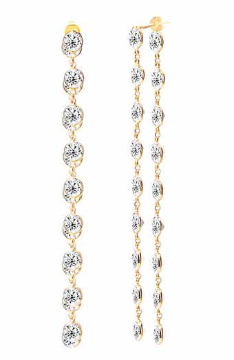 GABI RIELLE Dual Dream Front-Back Crystal Drop Earrings