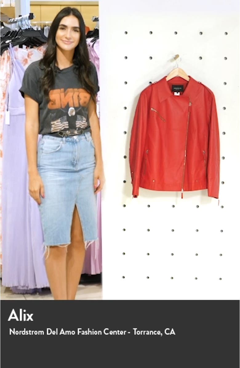 Bernice Leather Moto Jacket, sales video thumbnail