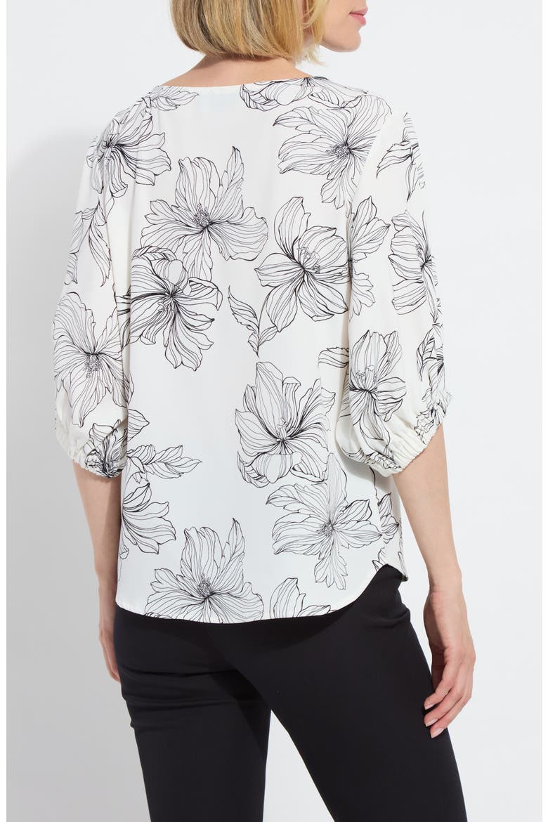 Veda Floral Balloon Sleeve Top, Alternate, color, TRES CHIC