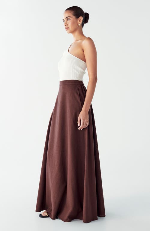 Willa Isla Maxi Skirt In Brown