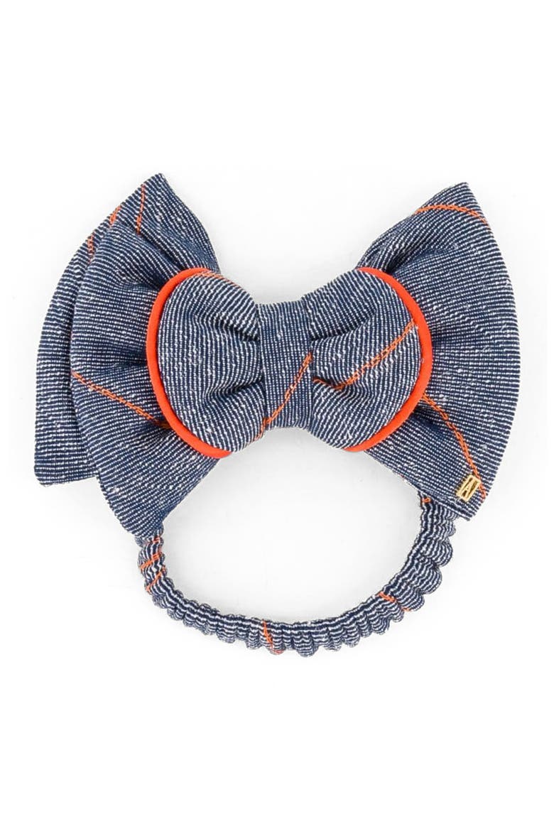 Fitness Denim Hair Tie, Main, color, Denim blue