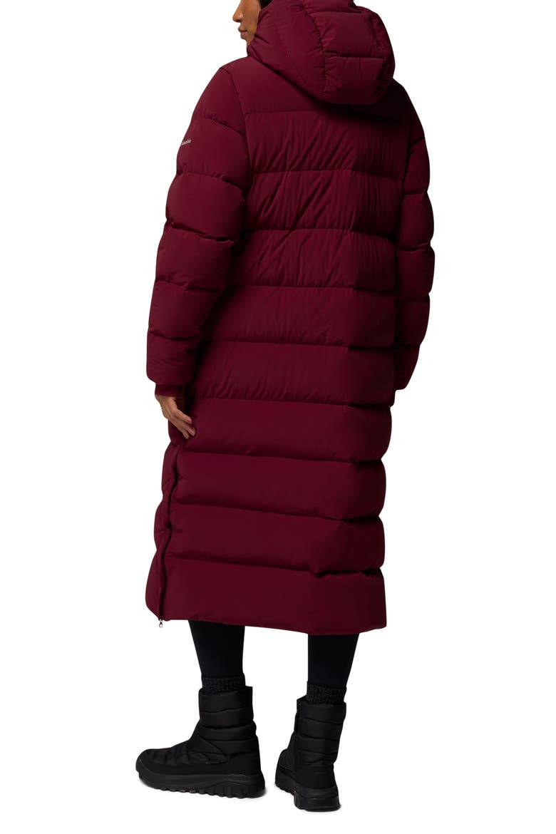 Amaze Puff Long Hooded Jacket, Alternate, color, RICH WINE 624