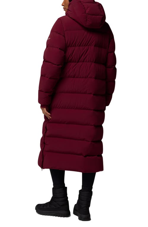 Columbia Amaze Water Repellent 650 Fill Power Down Puffer Coat In Burgundy