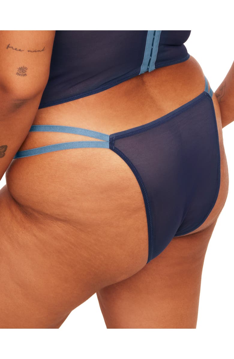 Adore Me Liv Brazilian Panties, Alternate, color, Dark Blue