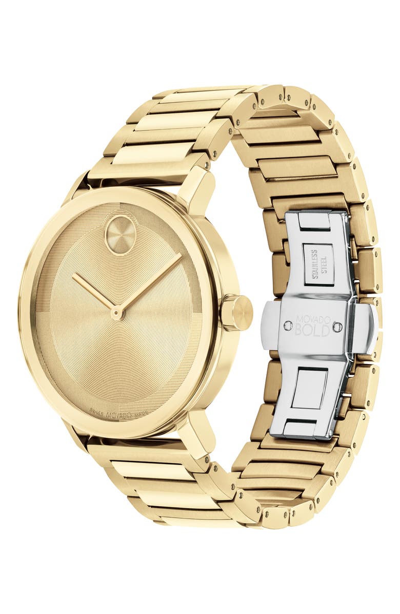 Movado Bold Evolution 2.0 Bracelet Watch, 40mm, Alternate, color, Gold Dial