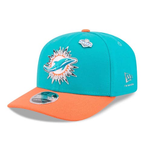 Men's New Era  Aqua/Orange Miami Dolphins 2026 NFL Draft 9SEVENTY Adjustable Hat