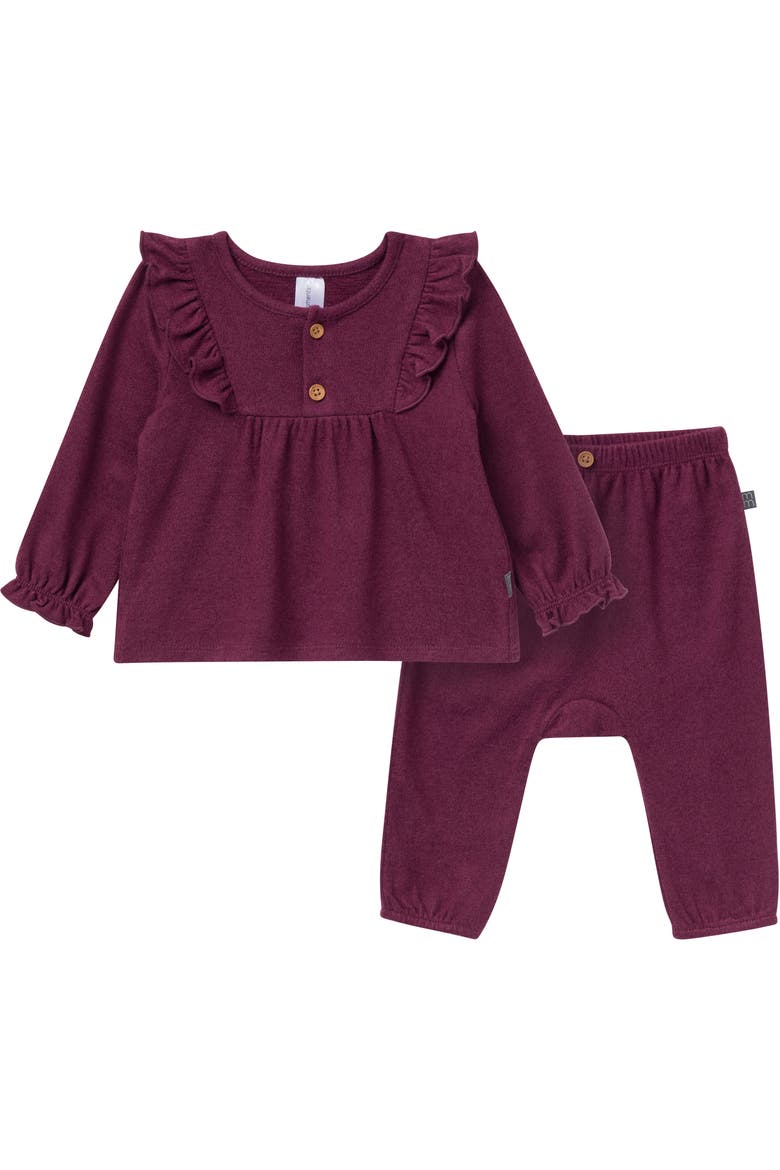 Ruffle Top and Pant Set, Main, color, Purple