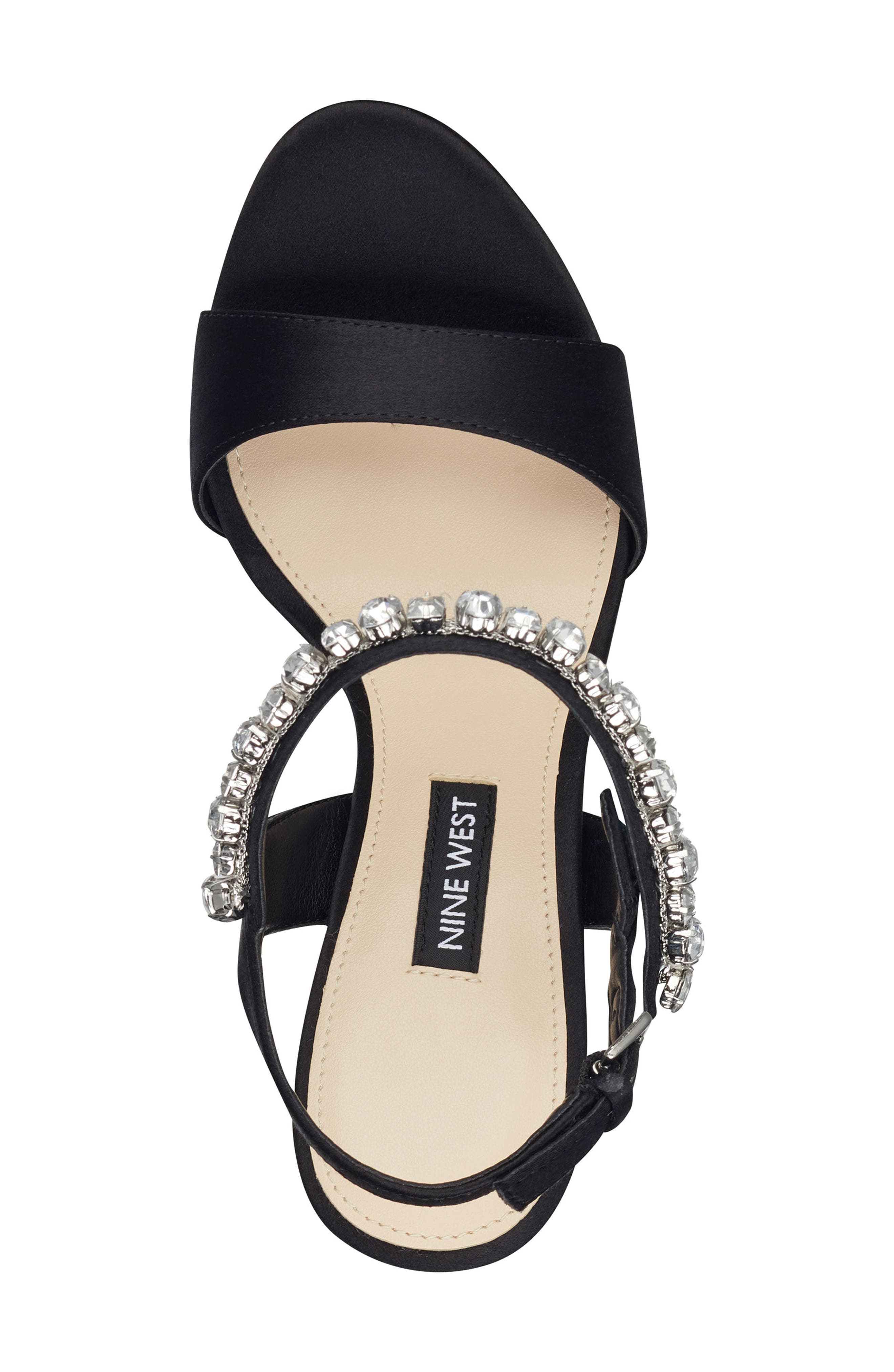 Nine West Madison Crystal Embellished Sandal, Alternate, color, 