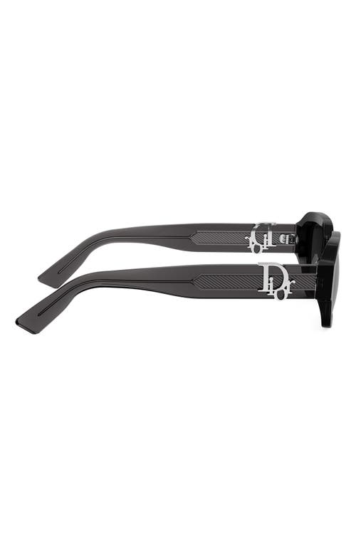 Dior Oblique S2i 52mm Rectangular Sunglasses In Gray