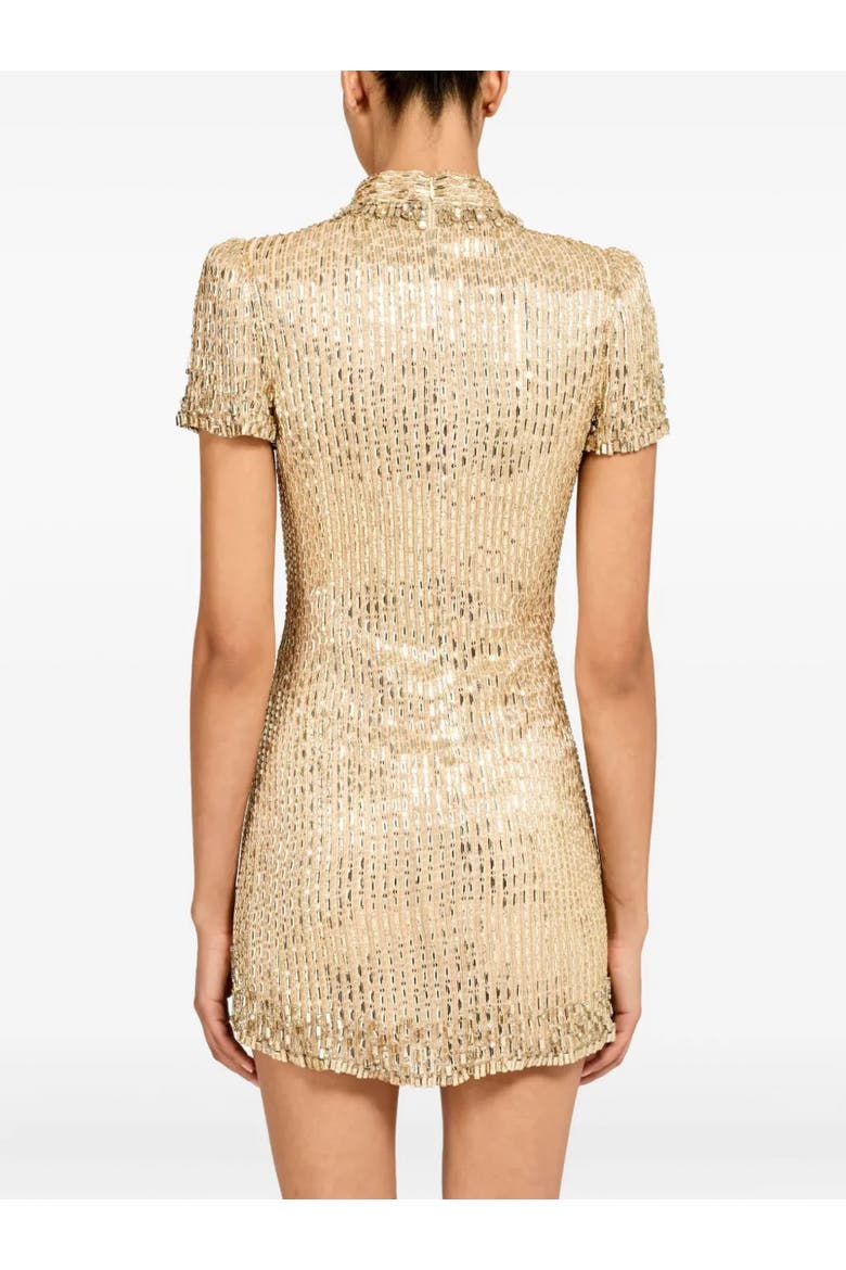 Kitty Crystal-Embellished Turtleneck Mini Dress, Alternate, color, Illusion
