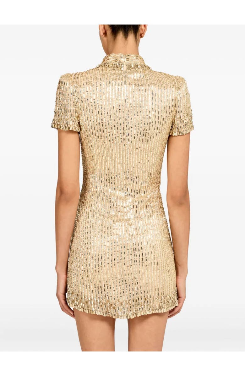 Jenny Packham Kitty Crystal-Embellished Turtleneck Mini Dress, Alternate, color, Illusion