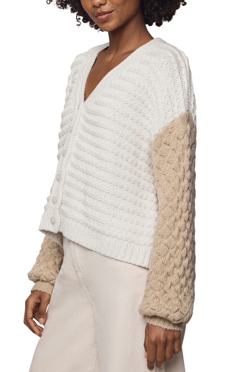 Splendid Maria Bobble Cardigan, Alternate, color, Pale Oak Ivory/ Light Cedar