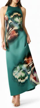 Steve Madden Bailee Floral Halter Neck Maxi Dress