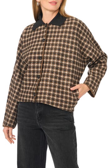 1.state Button Front Sweater Jacket In Medium Heather Grey