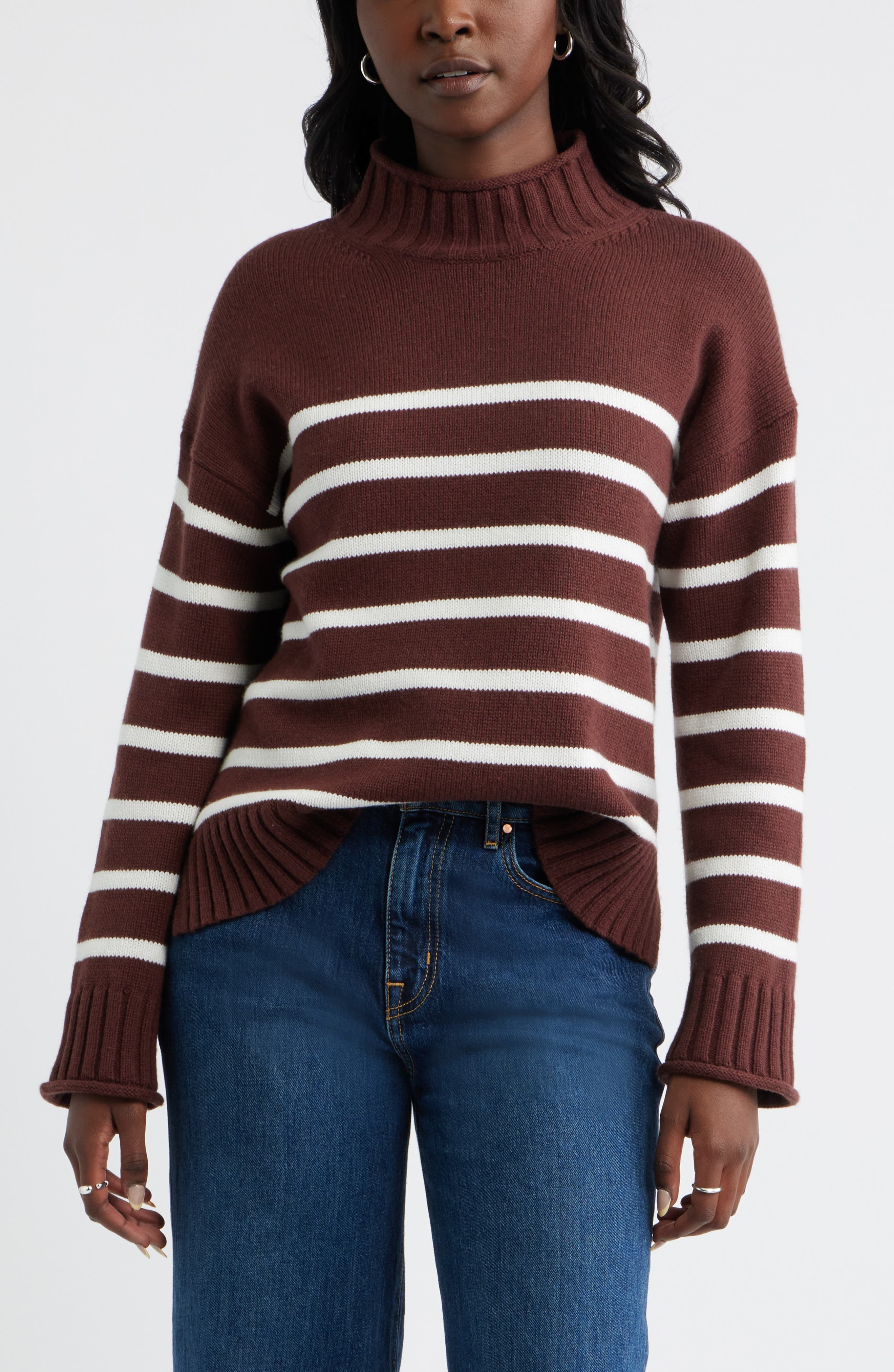 BROWN- IVORY JOANNIE STRIPE
