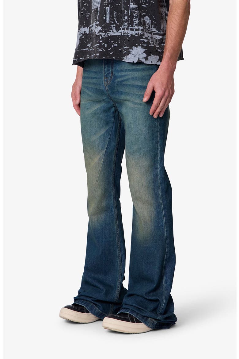 Super Stacked Relaxed Flare Leg Jeans, Alternate, color, BLUE