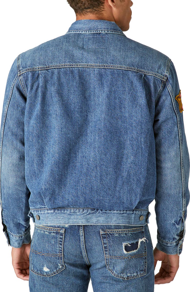 Lucky Brand x Yellowstone Type 2 Pintuck Denim Jacket, Alternate, color, 