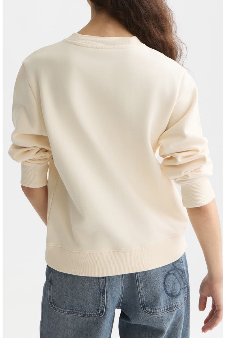 Logo Detail Cotton Sweatshirt, Alternate, color, EGGNOG