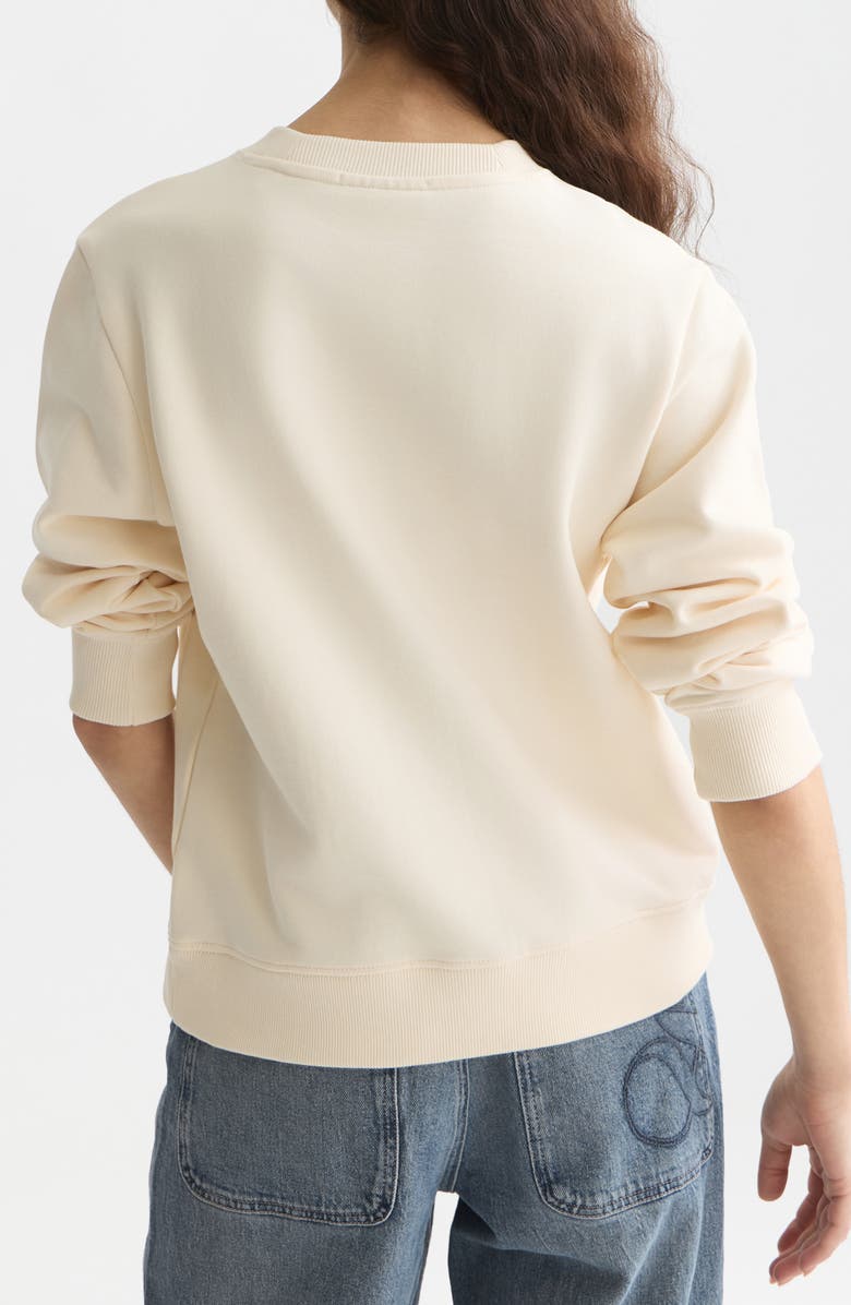 Scotch & Soda Logo Detail Cotton Sweatshirt, Alternate, color, Eggnog
