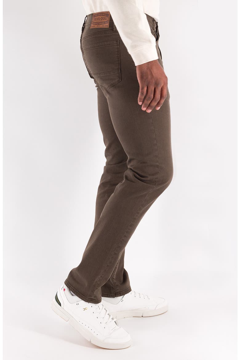 Slim Fit Jeans, Alternate, color, DK BROWN