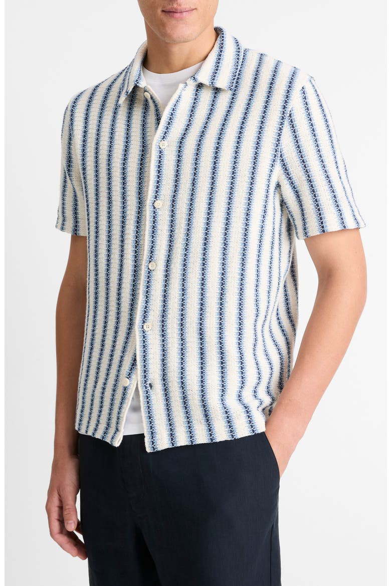 Classic Fit Short Sleeve Button-Up Shirt, Main, color, CABO BLUE COMBO