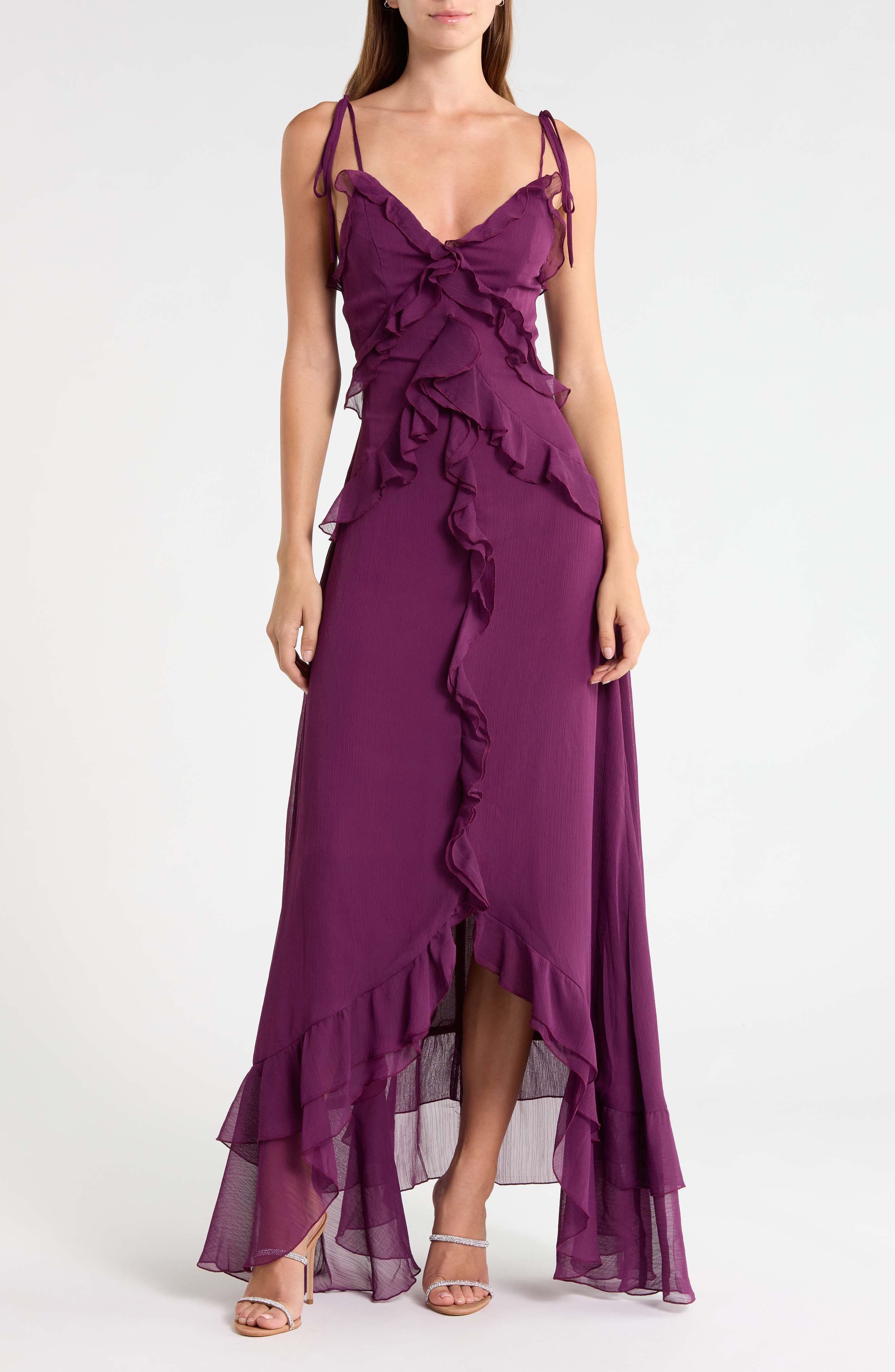 Lulus Jamie Asymmetric Ruffle Dress (Women) | Nordstrom