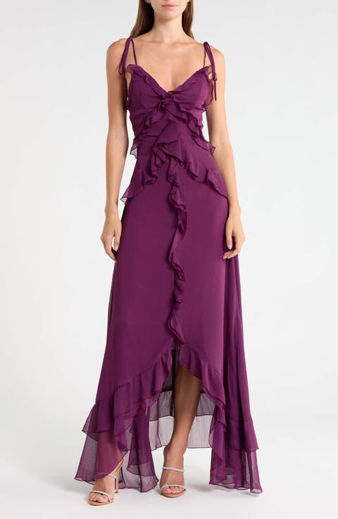 Jamie Asymmetric Ruffle Dress