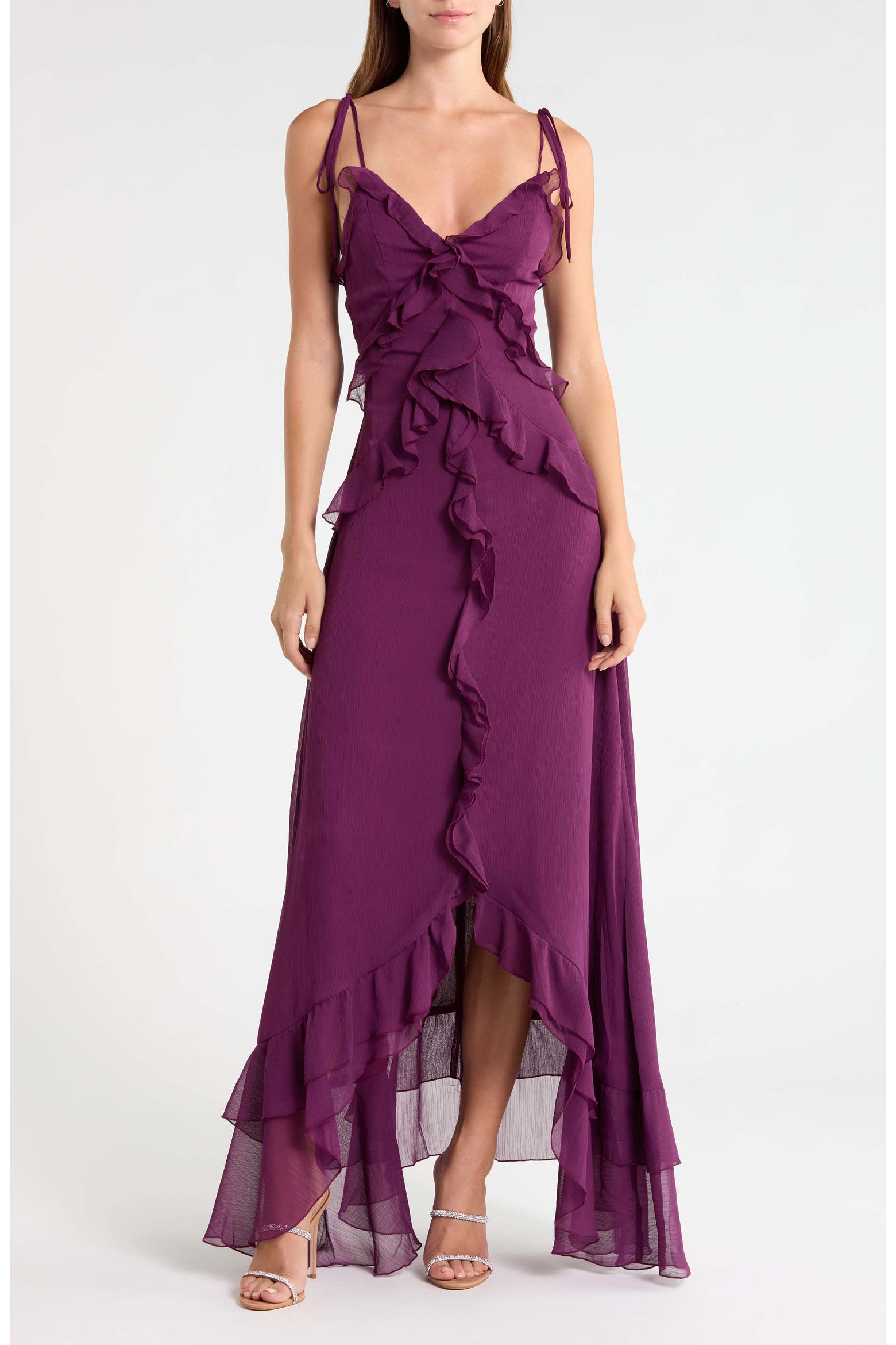 Circular Ruffle Fashion Lulus Jamie Asymmetric Ruffle Dress (Women) | Nordstrom