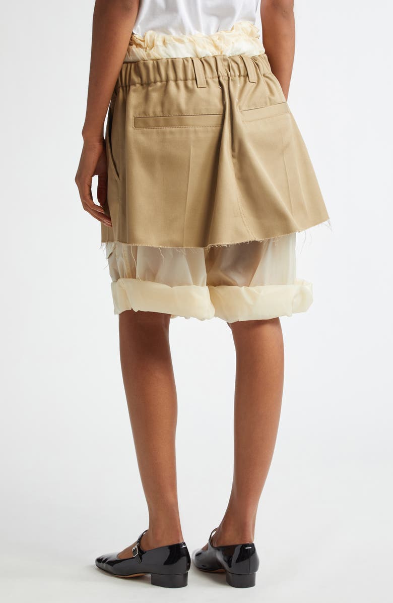 Maison Margiela Layered Cuffed Hem Shorts, Alternate, color,