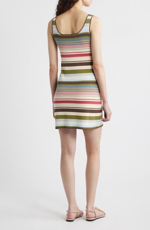 Faithfull The Brand Enya Stripe Tank Minidress In Meleu Stripe - Multi